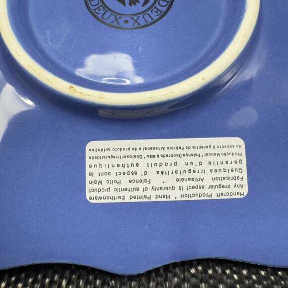 Pierre Deux Blue Teacup And Saucer Set Ceramic Made In Portugal Cup Plate READ - Picture 14 of 16